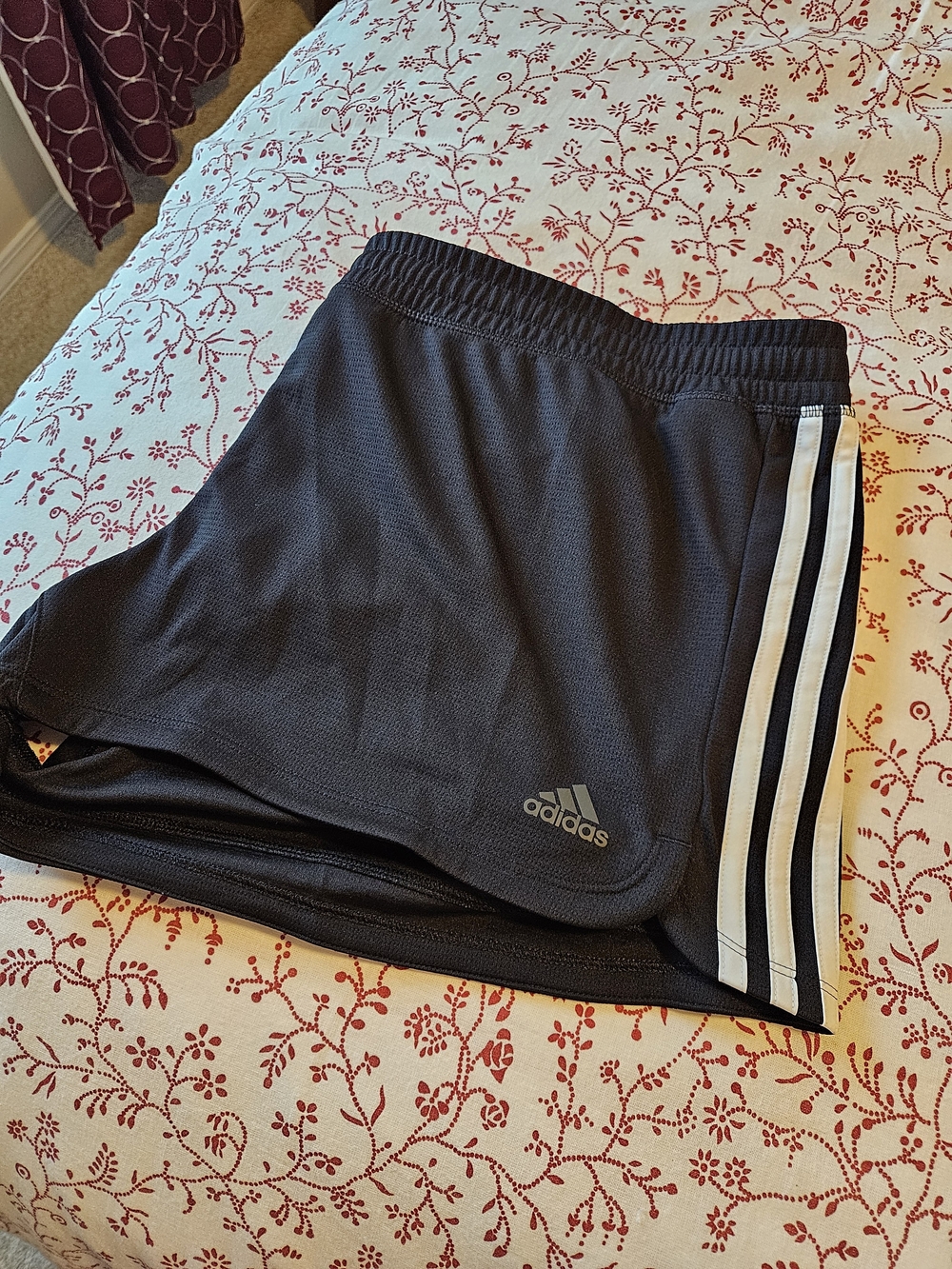 Adidas Black Short with White Three-Stripes